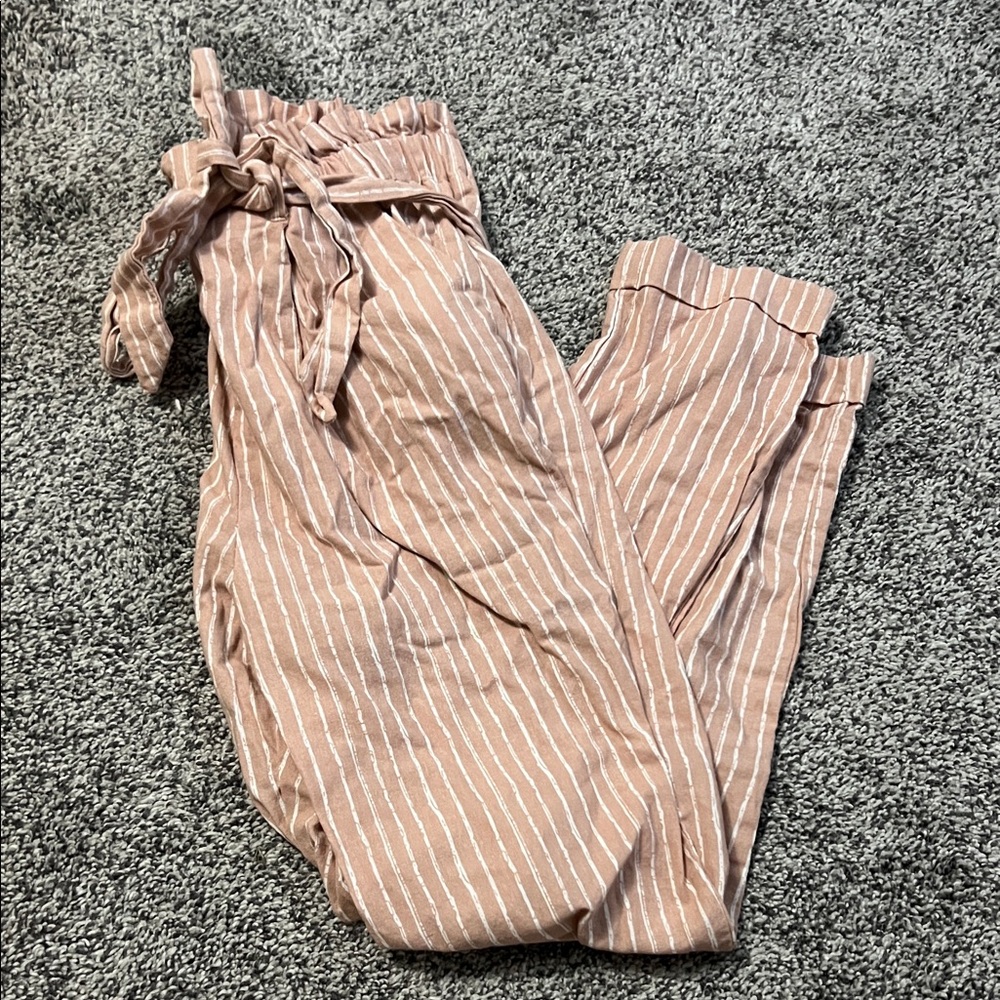 Striped Tan Girl’s Pants